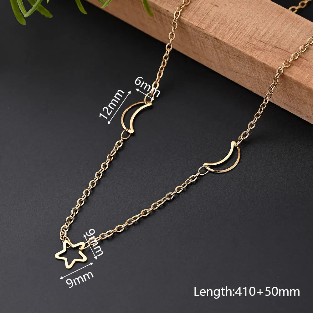 1 Strand/Package 304 Stainless Steel 18K Gold Plated Polished Cross Chain Jewelry Accessories