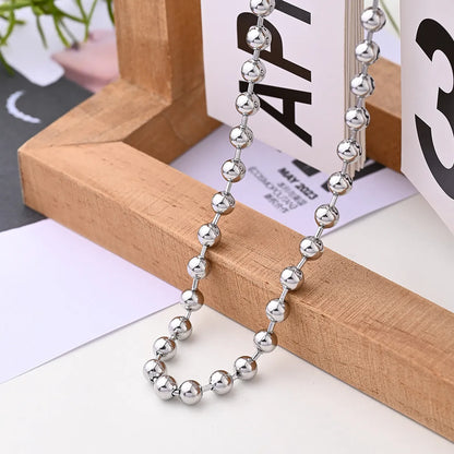 1 Strand/Package 304 Stainless Steel Polished MNE0129-Ball Bead Chain Jewelry Accessories