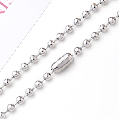 1 Strand/Package 304 Stainless Steel Polished MNE0129-Ball Bead Chain Jewelry Accessories