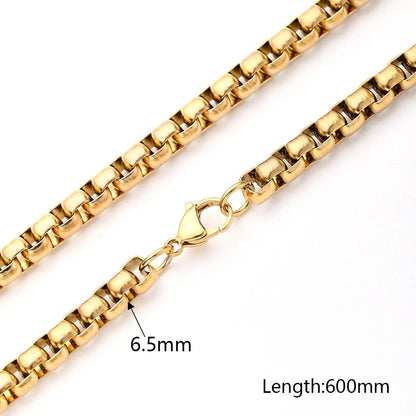 1 Strand/Package 5 Strands/Package 304 Stainless Steel Gold Plated Solid Color Polished Chain