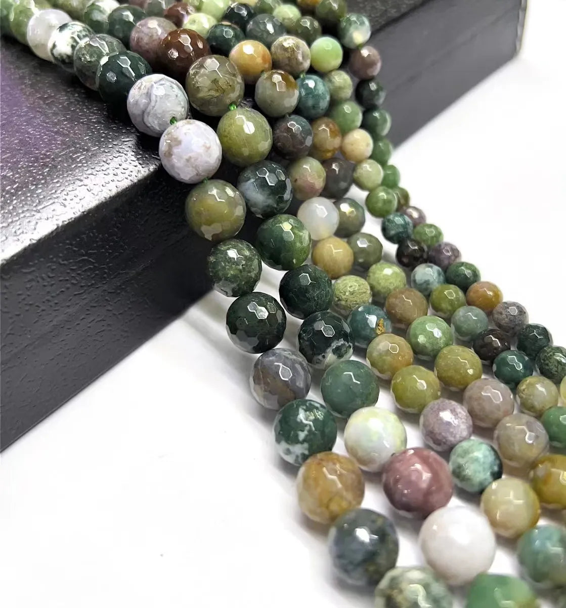 1 Strand/Package Diameter 10mm Diameter 6 Mm Diameter 8mm 1.2-1.5 Beaded Natural Stone Colorful Agate Agate Geometric Polished Beads