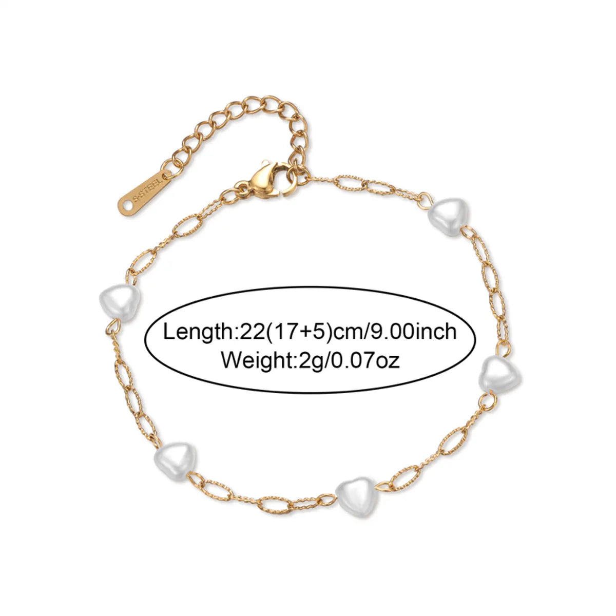 1 Women'S Stainless Steel Gold Anklet