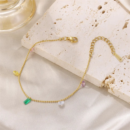 1 Women'S Stainless Steel Gold Anklet