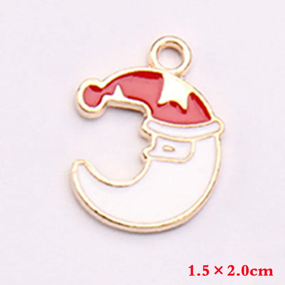 10 PCS/Package 10*17mm 15 * 19mm Alloy Christmas Hat Christmas Tree Santa Claus Pendant