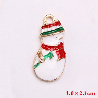 10 PCS/Package 10*17mm 15 * 19mm Alloy Christmas Hat Christmas Tree Santa Claus Pendant