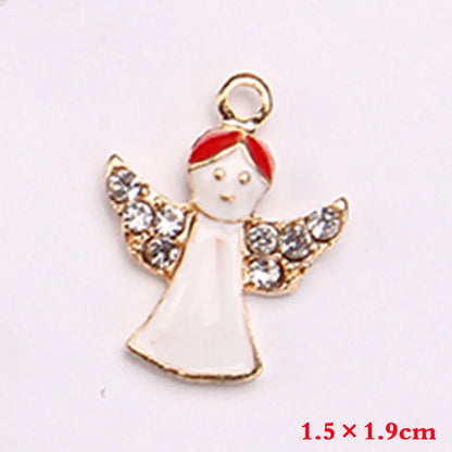 10 PCS/Package 10*17mm 15 * 19mm Alloy Christmas Hat Christmas Tree Santa Claus Pendant