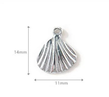 10 PCS/Package 11*9mm 14*11mm Alloy Shell Pendant