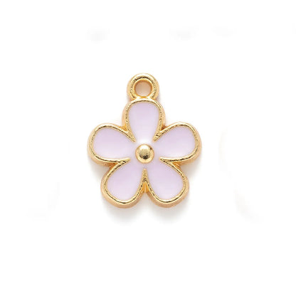 10 PCS/Package 13 * 16mm Alloy Flower Polished Pendant