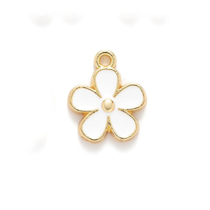 10 PCS/Package 13 * 16mm Alloy Flower Polished Pendant