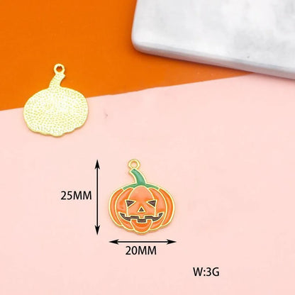 10 PCS/Package 14*25mm 15*13mm 19*11mm Alloy Pumpkin Bat Ghost Pendant