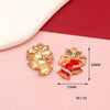 10 PCS/Package 15*15mm 18*33mm 20*22MM Alloy Rhinestones Christmas Tree Santa Claus Elk Pendant