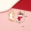 10 PCS/Package 15*15mm 18*33mm 20*22MM Alloy Rhinestones Christmas Tree Santa Claus Elk Pendant