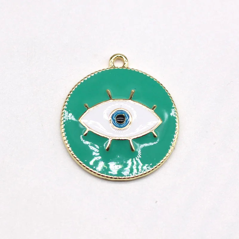 10 PCS/Package 2.5*2.8cm Alloy Eye Pendant