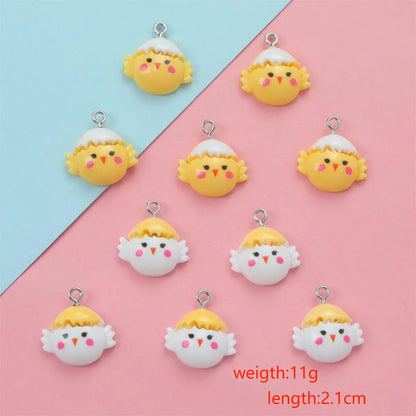 10 PCS/Package 21mm Hole Under 1mm Resin Animal Pendant