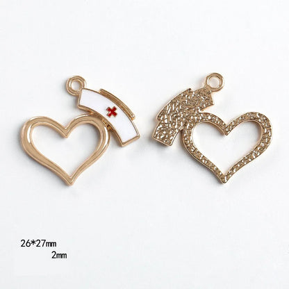 10 PCS/Package 23*32.5mm 27*26mm 8.5*30mm Hole 1~1.9mm Hole 2~2.9mm Alloy Human Face Mask Heart Shape Pendant