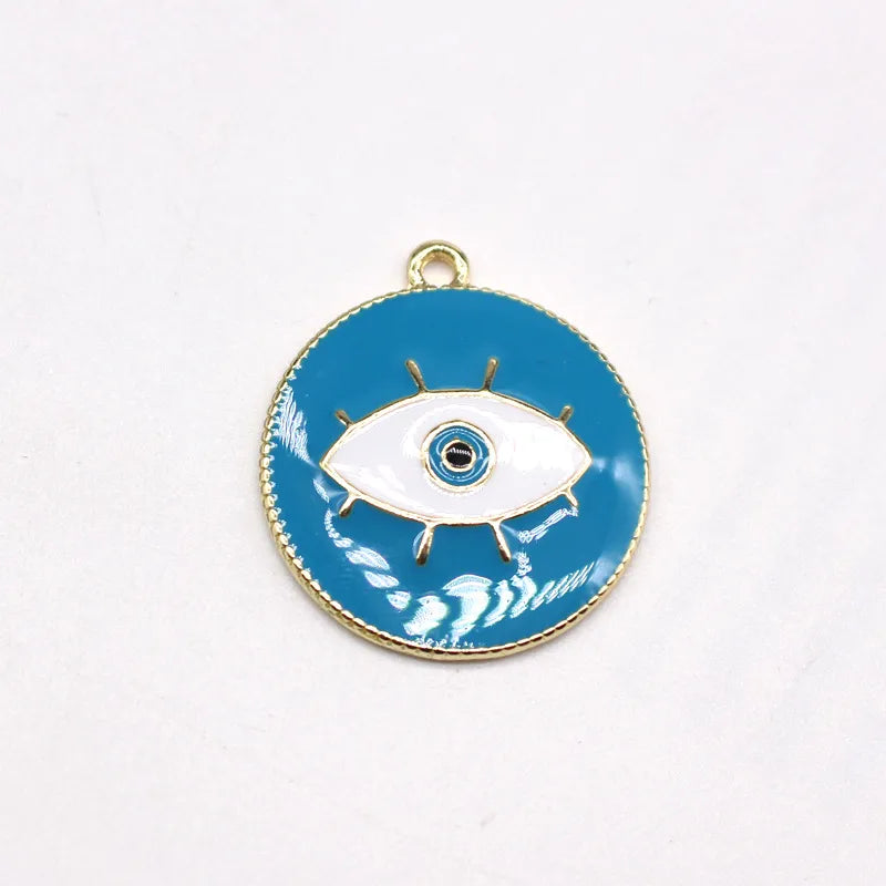 10 PCS/Package 2.5*2.8cm Alloy Eye Pendant