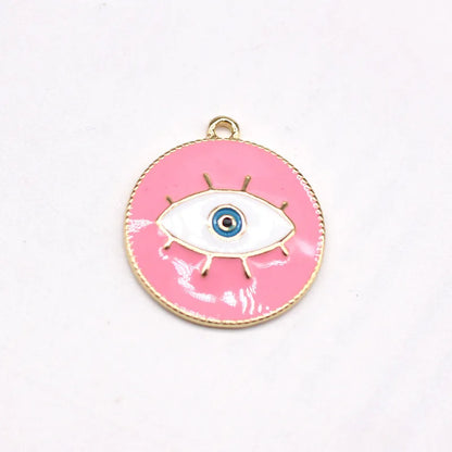 10 PCS/Package 2.5*2.8cm Alloy Eye Pendant