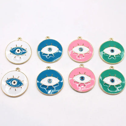 10 PCS/Package 2.5*2.8cm Alloy Eye Pendant