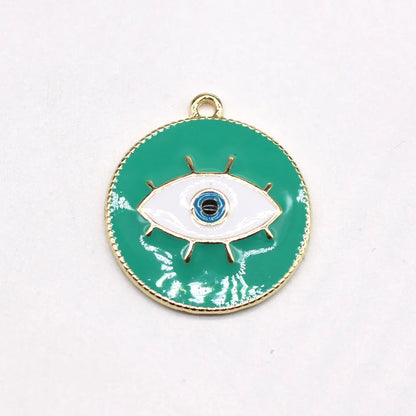 10 PCS/Package 2.5*2.8cm Alloy Eye Pendant