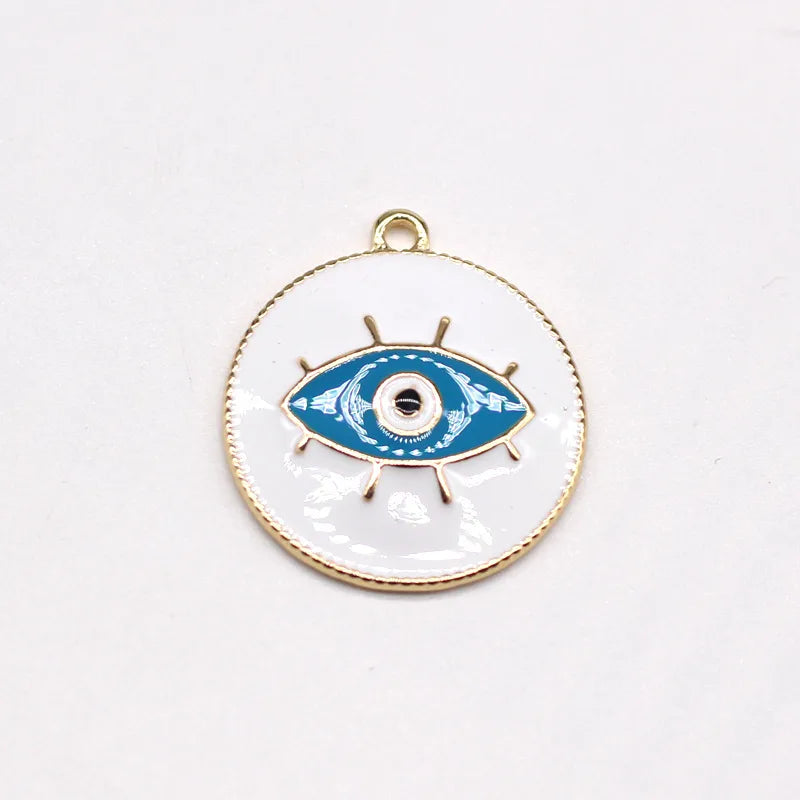 10 PCS/Package 2.5*2.8cm Alloy Eye Pendant