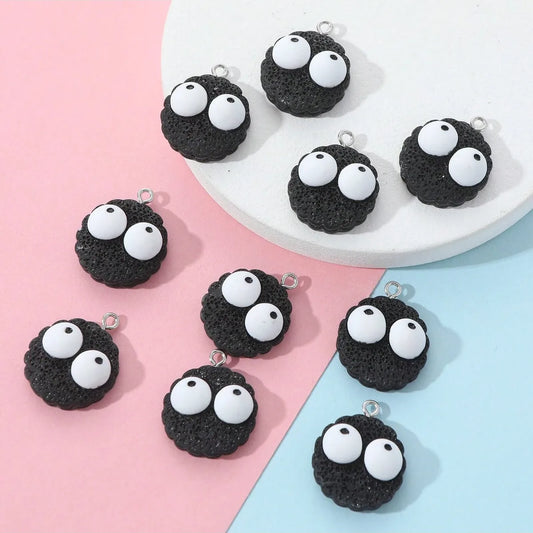 10 PCS/Package 2.5*2.3cm Resin Round Eye Pendant