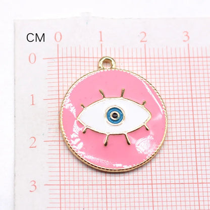 10 PCS/Package 2.5*2.8cm Alloy Eye Pendant