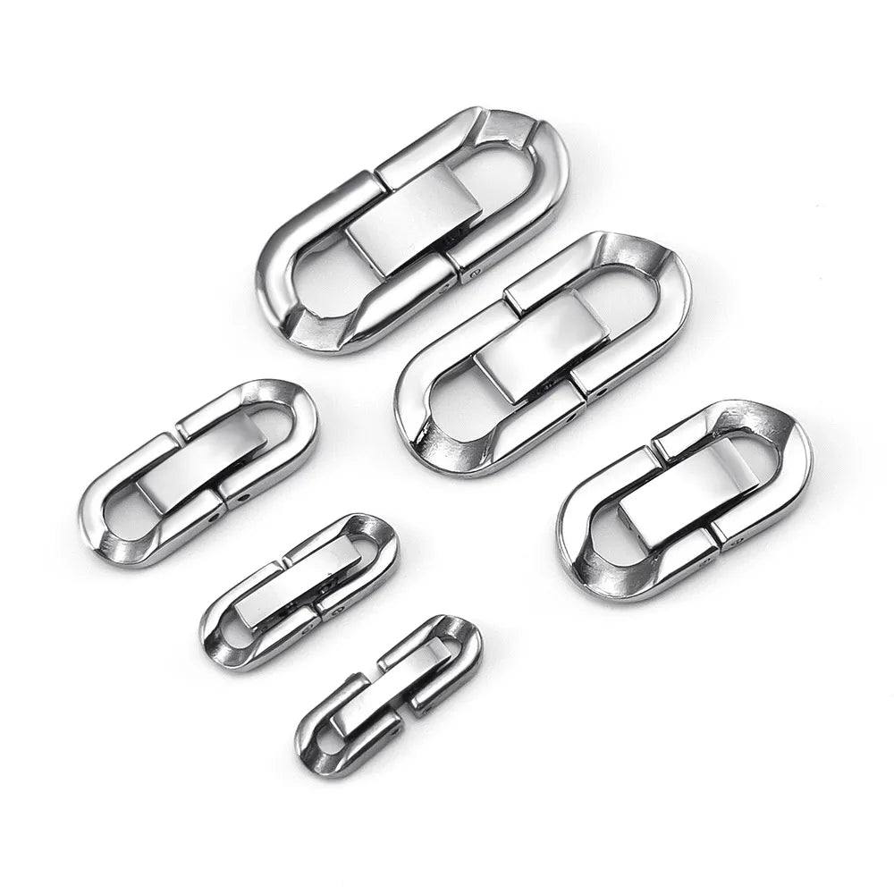 10 PCS/Package 304 Stainless Steel Solid Color Jewelry Buckle