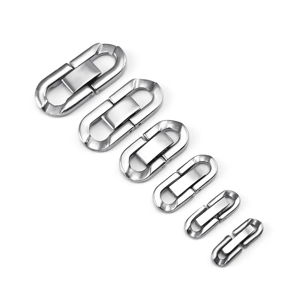 10 PCS/Package 304 Stainless Steel Solid Color Jewelry Buckle