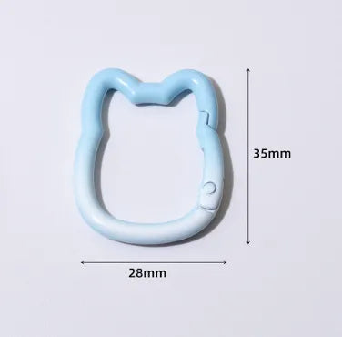 10 PCS/Package 35*28mm Alloy Cat Connecting Ring Jump Ring