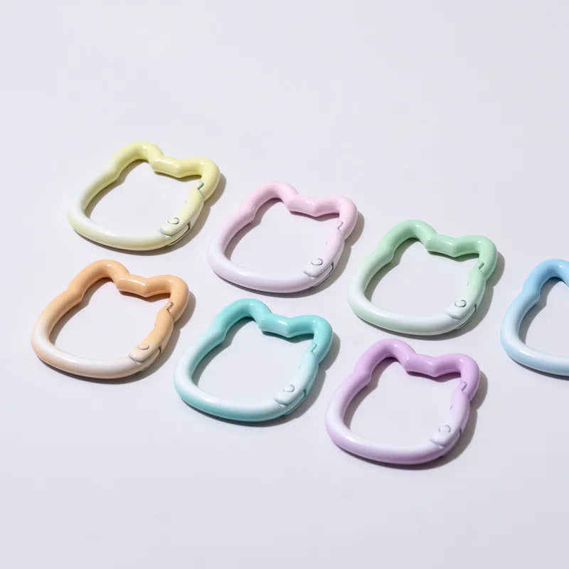 10 PCS/Package 35*28mm Alloy Cat Connecting Ring Jump Ring