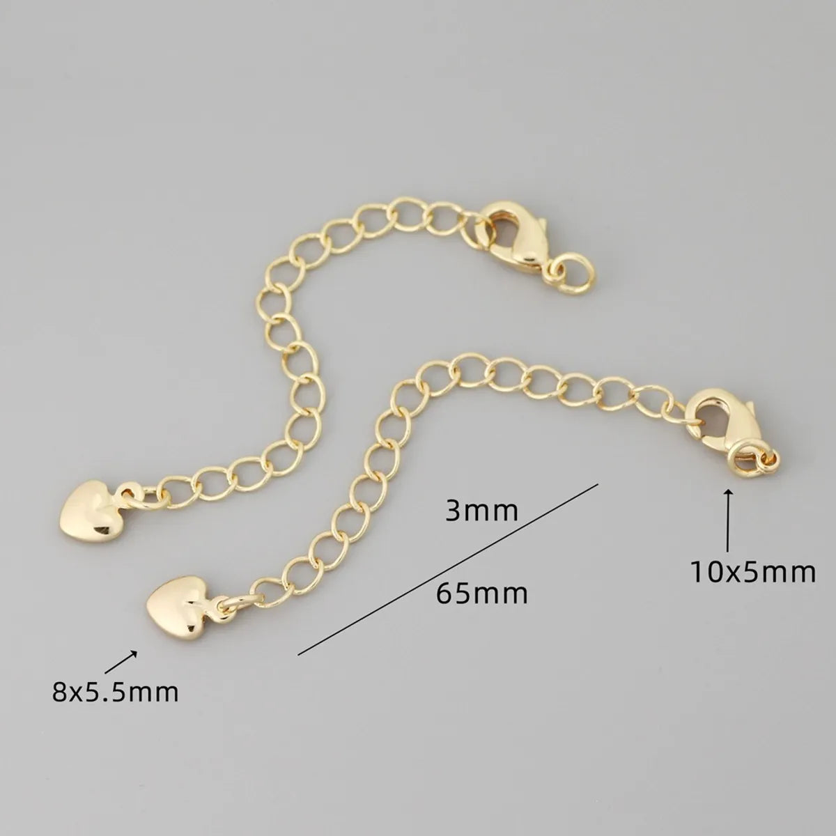 10 PCS/Package 65mm Copper 14K Gold Plated 18K Gold Plated Jewelry Accessories