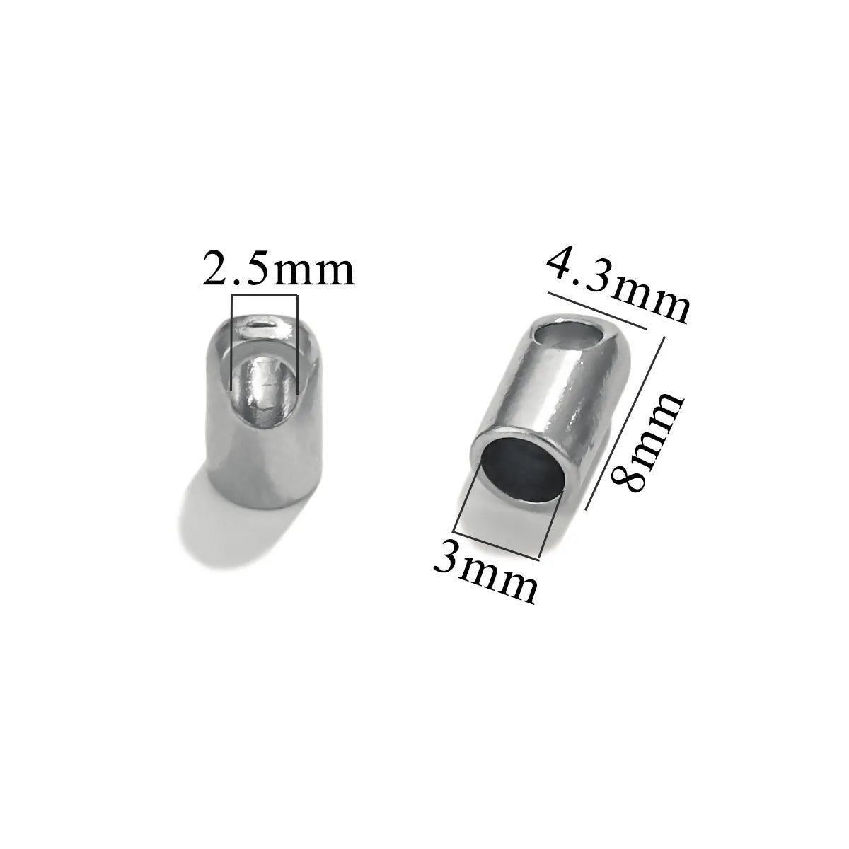 10 PCS/Package 6.3*8mm 304 Stainless Steel Geometric Hanging Pot Holder Connection Buckle