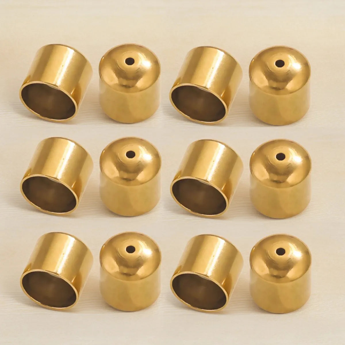 10 PCS/Package 7 * 8mm Hole 6~9.9mm 304 Stainless Steel Fish CAP Head Accessories Beads Jewelry Buckle