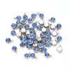 10 PCS/Package 8x6mm Hole 1~1.9mm 304 Stainless Steel Birthstone Solid Color Transparent Polished Pendant