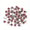 10 PCS/Package 8x6mm Hole 1~1.9mm 304 Stainless Steel Birthstone Solid Color Transparent Polished Pendant