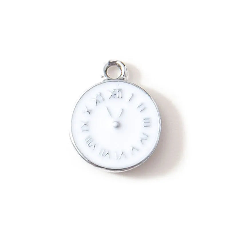 10 PCS/Package Alloy Clock Pendant Simple Style