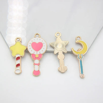 10 PCS/Package Alloy Color Block Pendant