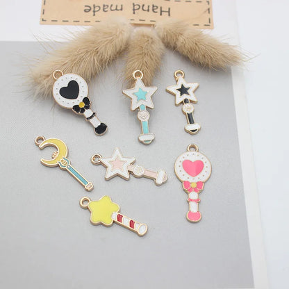 10 PCS/Package Alloy Color Block Pendant