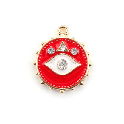 10 PCS/Package Alloy Color Block Pendant