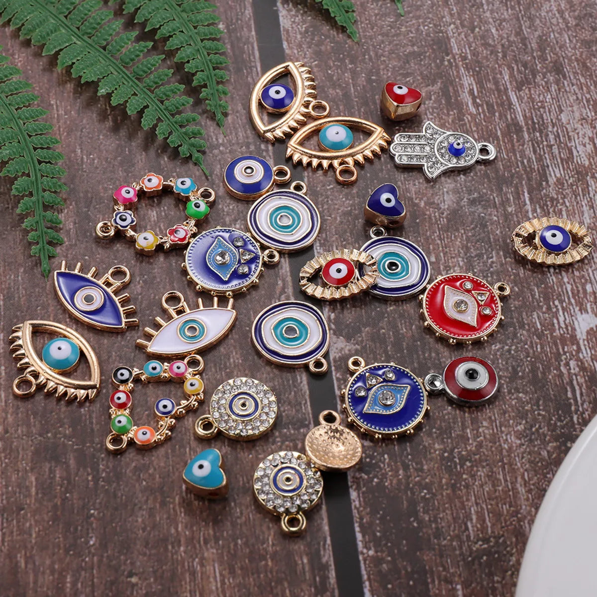 10 PCS/Package Alloy Color Block Pendant