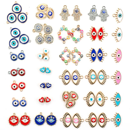 10 PCS/Package Alloy Color Block Pendant