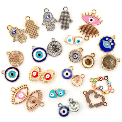 10 PCS/Package Alloy Color Block Pendant