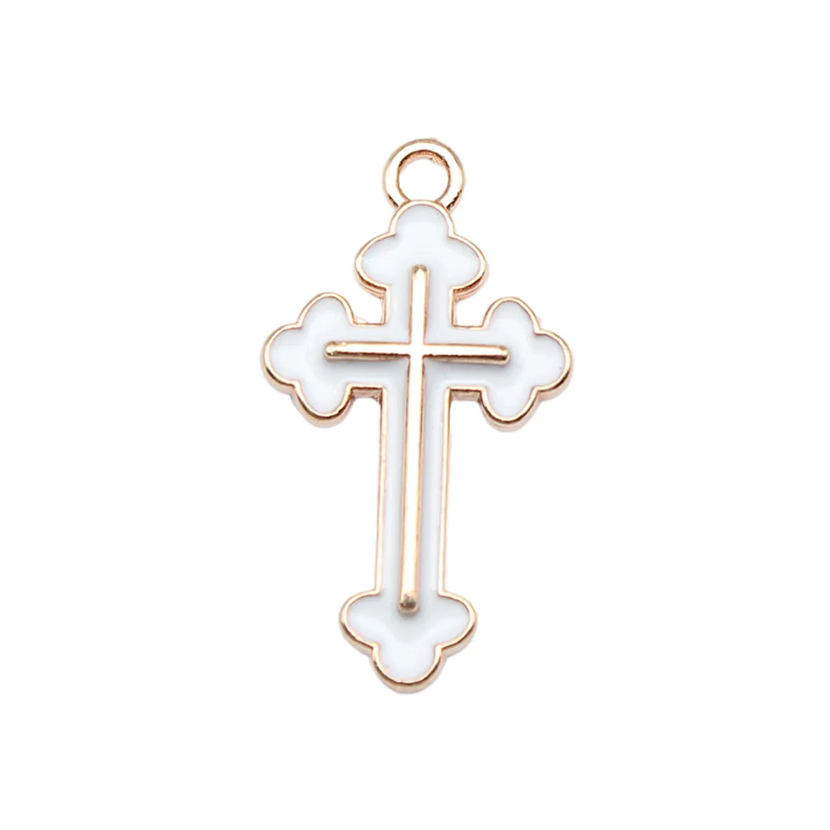 10 PCS/Package Alloy Cross Polished Pendant