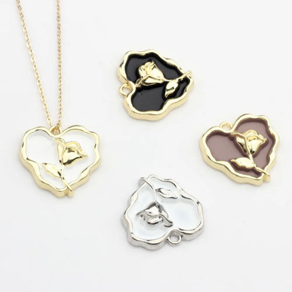 10 PCS/Package Alloy Enamel Plating Pendant