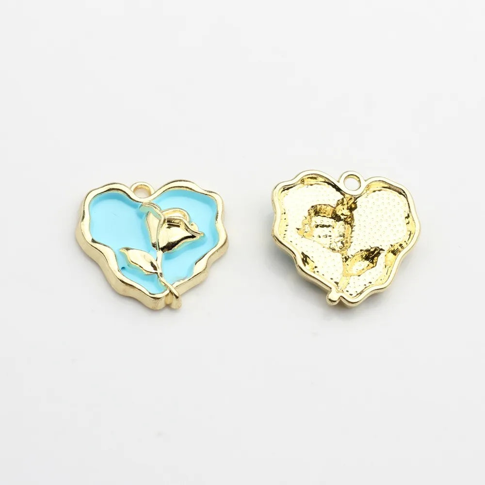 10 PCS/Package Alloy Enamel Plating Pendant