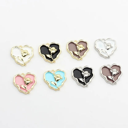 10 PCS/Package Alloy Enamel Plating Pendant