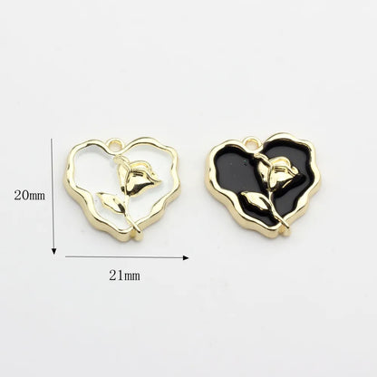 10 PCS/Package Alloy Enamel Plating Pendant