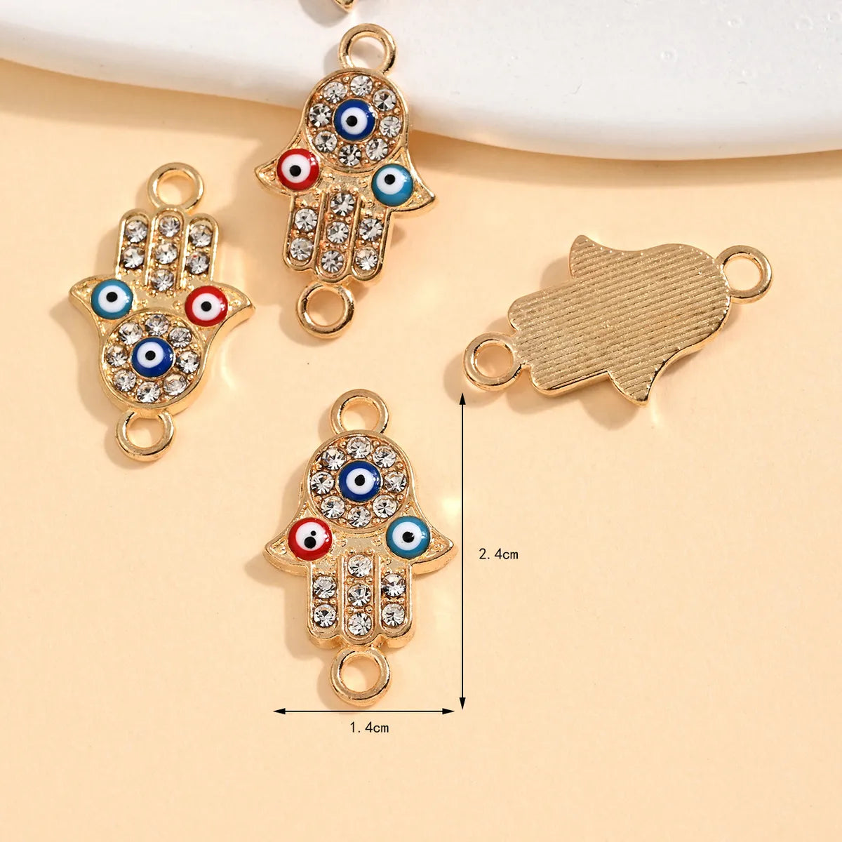 10 PCS/Package Alloy Heart Shape Pendant