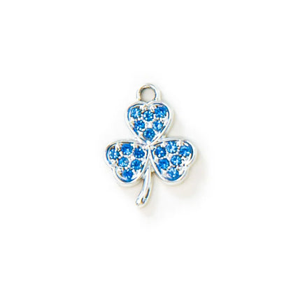 10 PCS/Package Alloy Rhinestones Shamrock Pendant Simple Style