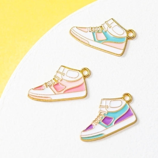 10 PCS/Package Alloy Shoe Pendant